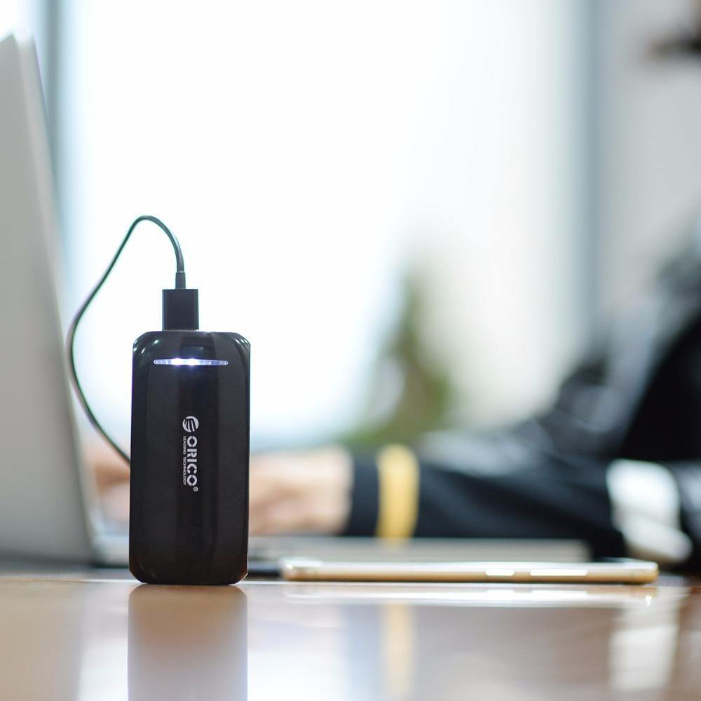 Planet Gates China / Black ORICO 4000mAh Power Bank 5V1A Charging for Smart Phones with 30cm Micro USB Cable Portable to Carry Black ABS