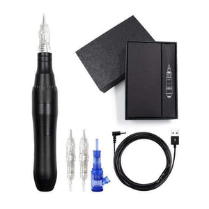 Planet Gates China / Black Pen kits BMX Dermografo Permanent Makeup Machine Pen Quiet Motor Tattoo Gun For Eyebrow PMU Tattoo linder and shader