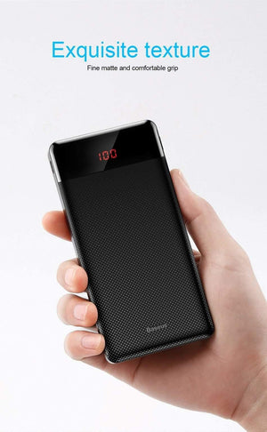 Planet Gates China / Black Power Bank Baseus 10000mAh Power Bank For Xiaomi Samsung iPhone Huawei Powerbank Portable Mini Dual USB Charging External Battery Pack Bank