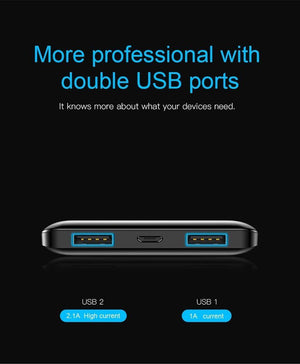 Planet Gates China / Black Power Bank Baseus 10000mAh Power Bank For Xiaomi Samsung iPhone Huawei Powerbank Portable Mini Dual USB Charging External Battery Pack Bank