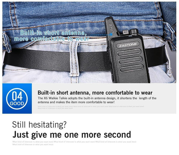 Planet Gates China / black radio Zastone X6 UHF 400-470MHz MINI Radio Handheld Two-Way Communication Equipment Portable Walkie Talkie With headset Cable ZT-X6