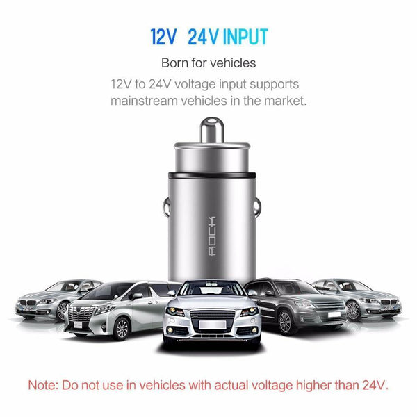 Rock 5V4.8A Dual USB Car Charger for iPhone Samsung Huawei Xiaomi Mobile Phone Fast Car Phone Charger USB Travel Car-Charger - Planet Gates