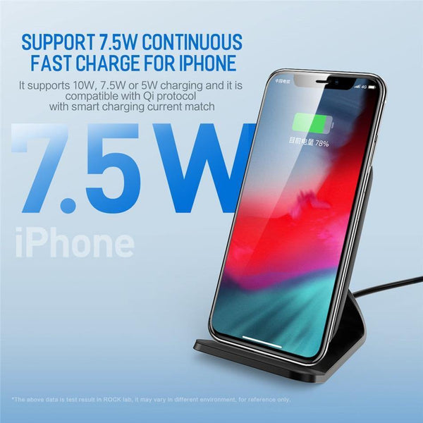 Planet Gates China / Black ROCK 7.5W/10W Qi Wireless Charger with Cooling Fan for iPhone XS MAX XR X Samsung Galaxy S9 8 Note 9 Fast Phone Charger Holder