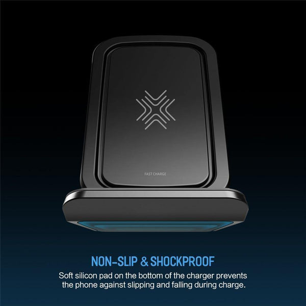 Planet Gates China / Black ROCK 7.5W/10W Qi Wireless Charger with Cooling Fan for iPhone XS MAX XR X Samsung Galaxy S9 8 Note 9 Fast Phone Charger Holder