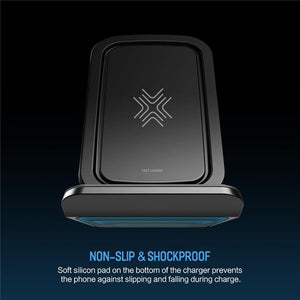 Planet Gates China / Black ROCK 7.5W/10W Qi Wireless Charger with Cooling Fan for iPhone XS MAX XR X Samsung Galaxy S9 8 Note 9 Fast Phone Charger Holder