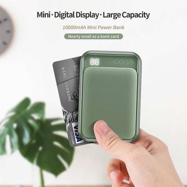 Planet Gates China / Black ROCK Led Mini Power Bank 10000mAh Portable External Battery Thin Poverbank For iPhone X 8 7 6 Samsung S8 S9 Xiaomi mi power bank