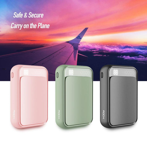 Planet Gates China / Black ROCK Led Mini Power Bank 10000mAh Portable External Battery Thin Poverbank For iPhone X 8 7 6 Samsung S8 S9 Xiaomi mi power bank