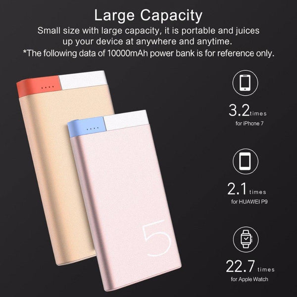 Planet Gates China / Black ROCK Power Bank 5000Mah Portable Charger Dual Input Ports Powerbank External Battery for iPhone Samsung Xiaomi Metal Alloy