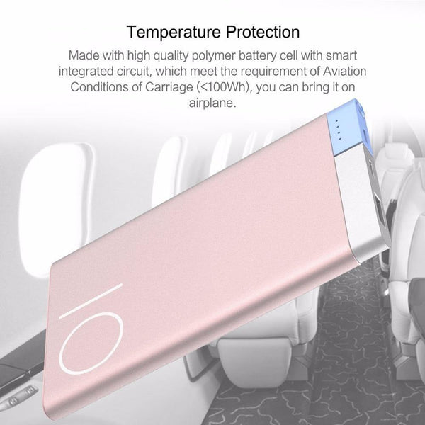 Planet Gates China / Black ROCK Power Bank 5000Mah Portable Charger Dual Input Ports Powerbank External Battery for iPhone Samsung Xiaomi Metal Alloy