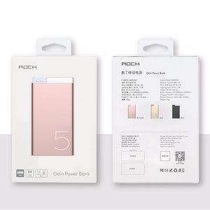 Planet Gates China / Black ROCK Power Bank 5000Mah Portable Charger Dual Input Ports Powerbank External Battery for iPhone Samsung Xiaomi Metal Alloy