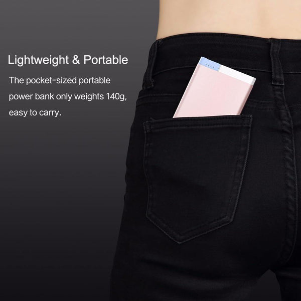 Planet Gates China / Black ROCK Power Bank 5000Mah Portable Charger Dual Input Ports Powerbank External Battery for iPhone Samsung Xiaomi Metal Alloy