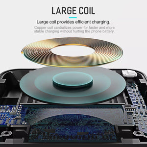Planet Gates China / Black ROCK QI Wireless Charger Power Bank 10000mah Portable External Battery Charger Powerbank For iphone Samsung Xiaomi