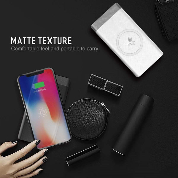 Planet Gates China / Black ROCK QI Wireless Charger Power Bank 10000mah Portable External Battery Charger Powerbank For iphone Samsung Xiaomi