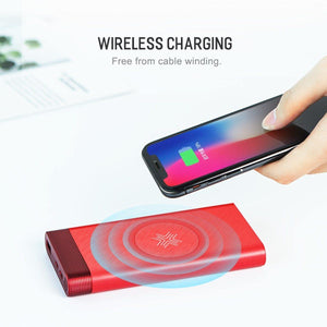 Planet Gates China / Black ROCK QI Wireless Charger Power Bank 10000mah Portable External Battery Charger Powerbank For iphone Samsung Xiaomi