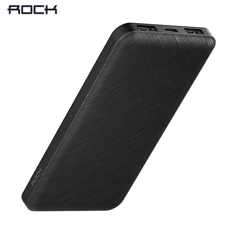 Planet Gates China / Black ROCK Slim 10000 mAh Power Bank,Portable Powerbank battery power-bank 10000mah With LED Light for Mobile Phone for Ultra-thin