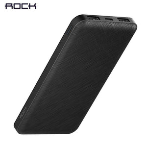 Planet Gates China / Black ROCK Slim 10000 mAh Power Bank,Portable Powerbank battery power-bank 10000mah With LED Light for Mobile Phone for Ultra-thin