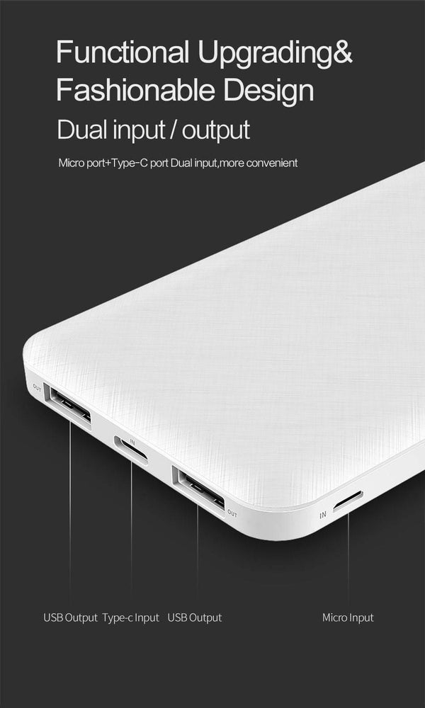 Planet Gates China / Black ROCK Slim Power Bank 10000 mAh Portable Charging Ultra thin Powerbank external battery backup pack for iPhone poverbank 10000mah