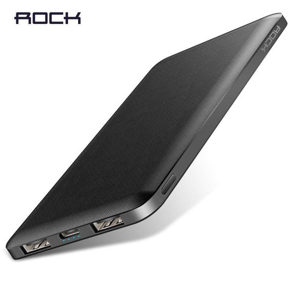 Planet Gates China / Black ROCK Slim Power Bank 10000 mAh Portable Charging Ultra thin Powerbank external battery backup pack for iPhone poverbank 10000mah