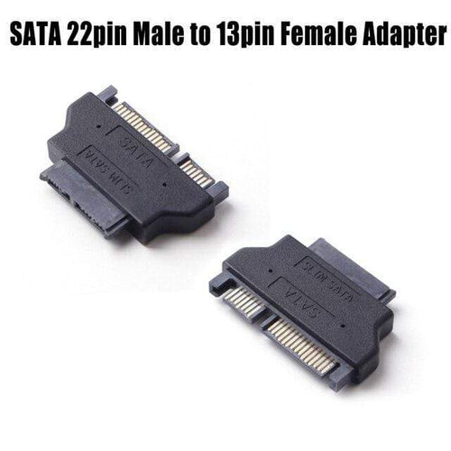 Planet Gates China / Black Slimline SATA Adapter Serial ATA 7+15 22pin Male to Slim 7+6 13pin Female Adapter for Desktop Laptop HDD CD-ROM Hard Disk Drive