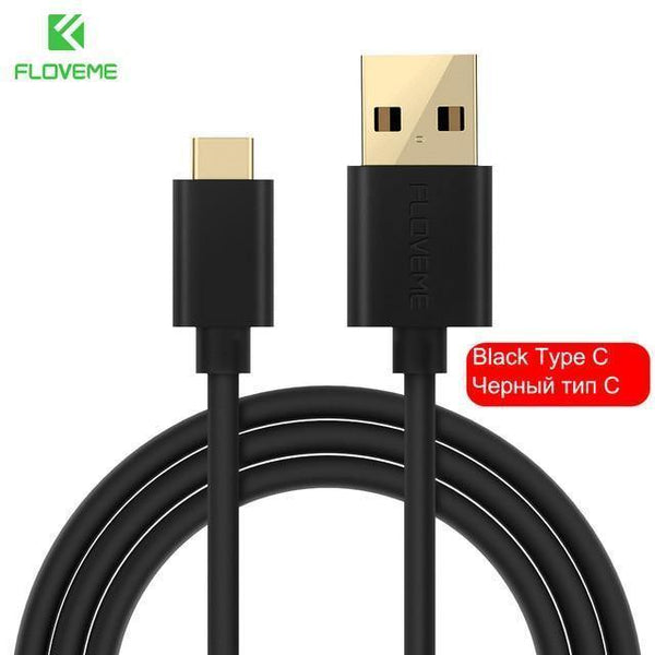 Planet Gates China / Black Type C / 30cm FLOVEME Micro USB Cable For Samsung Galaxy S6 Edge S7 S5 0.3m/1m/2m/3m Type C Phone Cable For iPhone X 8 Samsung S8 Charger Cabo