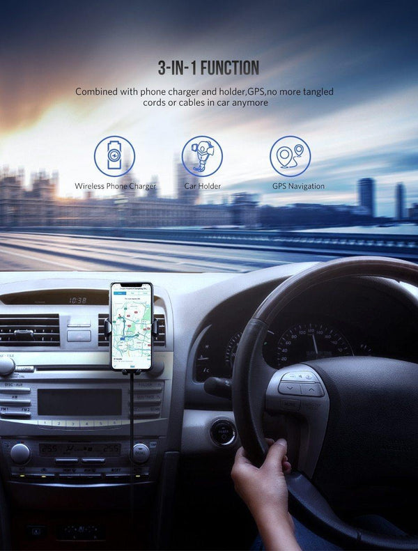 Planet Gates China / Black Ugreen Qi Car Wireless Charger for iPhone Xs XR X 8 10W Fast Wireless Charging for Samsung Galaxy S9 S8 Car Phone Holder Charger