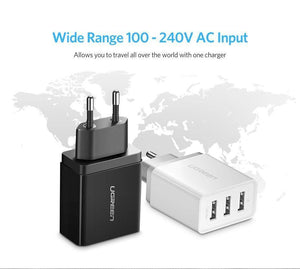 Planet Gates China / Black Ugreen USB Charger for iPhone Xs X 8 7 Fast Phone Charger for Samsung Xiaomi Huawei Wall Charger EU Adapter Mobile Phone Charger