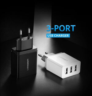 Planet Gates China / Black Ugreen USB Charger for iPhone Xs X 8 7 Fast Phone Charger for Samsung Xiaomi Huawei Wall Charger EU Adapter Mobile Phone Charger