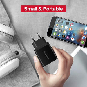 Planet Gates China / Black Ugreen USB Charger for iPhone Xs X 8 7 Fast Phone Charger for Samsung Xiaomi Huawei Wall Charger EU Adapter Mobile Phone Charger