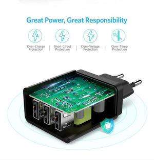 Planet Gates China / Black Ugreen USB Charger for iPhone Xs X 8 7 Fast Phone Charger for Samsung Xiaomi Huawei Wall Charger EU Adapter Mobile Phone Charger