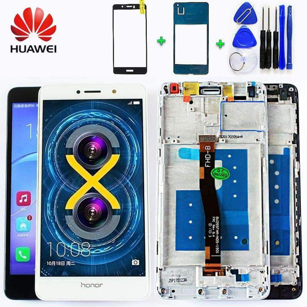 Planet Gates China / Black With Frame LCD Display For Huawei Honor 6X BLN-L24 BLN-AL10 BLN-L21 BLN-L22 touch screen Digitizer Assembly Frame with Free Tools