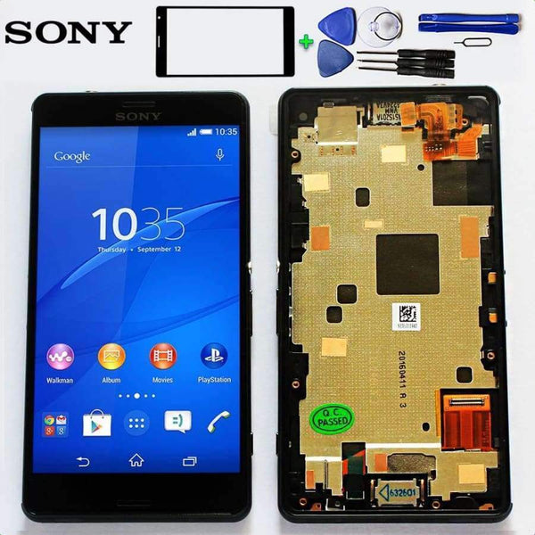Planet Gates China / Black with Frame LCD display For Sony Xperia Z3 compact 4.6" D5803 D5833 Digitizer Sensor Z3 mini Assembly with Frame Free Tools