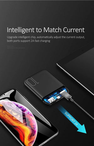 Planet Gates China / Black with LED Power Bank for xiaomi mi iPhone,USAMS Mini Pover Bank 10000mAh LED Display Powerbank External Battery Poverbank  Fast charging