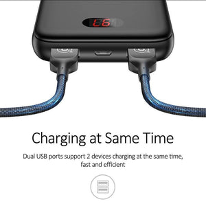 Planet Gates China / Black with LED Power Bank for xiaomi mi iPhone,USAMS Mini Pover Bank 10000mAh LED Display Powerbank External Battery Poverbank  Fast charging