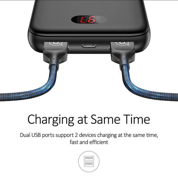 Planet Gates China / Black with LED Power Bank for xiaomi mi iPhone,USAMS Mini Pover Bank 10000mAh LED Display Powerbank External Battery Poverbank  Fast charging