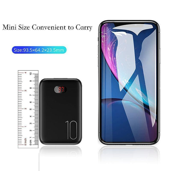 Planet Gates China / Black with LED Power Bank for xiaomi mi iPhone,USAMS Mini Pover Bank 10000mAh LED Display Powerbank External Battery Poverbank  Fast charging