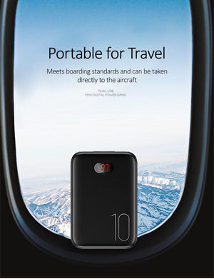 Planet Gates China / Black with LED Power Bank for xiaomi mi iPhone,USAMS Mini Pover Bank 10000mAh LED Display Powerbank External Battery Poverbank  Fast charging