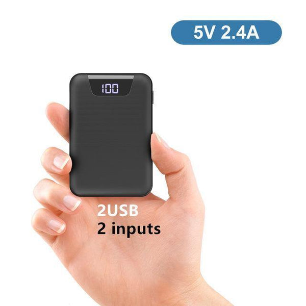 Planet Gates China / Black2 ROCK Mini 10000mAh Power Bank with Digital Display Dual USB External Battery PoverBank Powerbank for iphone XS Max Xiaomi