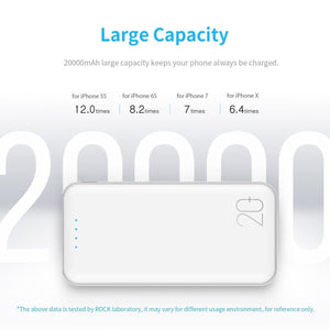 Planet Gates China / Black2 ROCK Power Bank 20000mAh Portable External Battery Charger Dual USB PowerBank for iphone Samsung Xiaomi