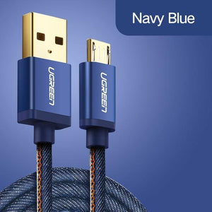 Planet Gates China / Blue / 50cm Ugreen Micro USB Charging Cable for Xiaomi Note 2.4A Fast Charger Mobile Phone USB Cable for Samsung S7 Huawei Android USB Cord