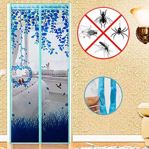 Planet Gates China / Blue 90x201cm 4 Color Curtain Anti Mosquito Magnetic Tulle Shower Curtain Automatic Closing Door Screen Summer Style Mesh Net