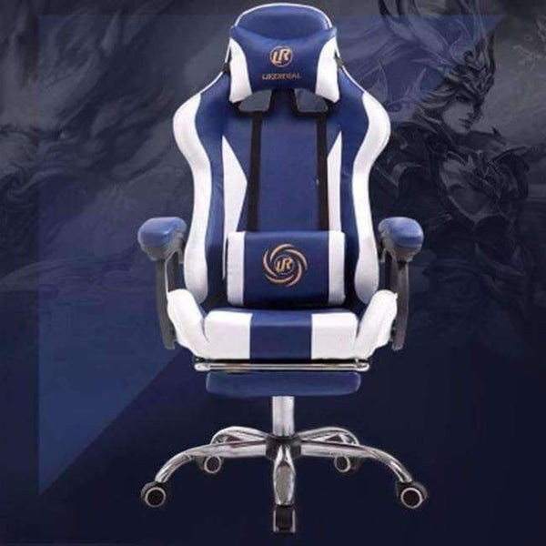 Planet Gates China / Blue and white Pedal Game armchair Computer gaming gamer Chair To Work An Office Chair Sports The Electric Chair