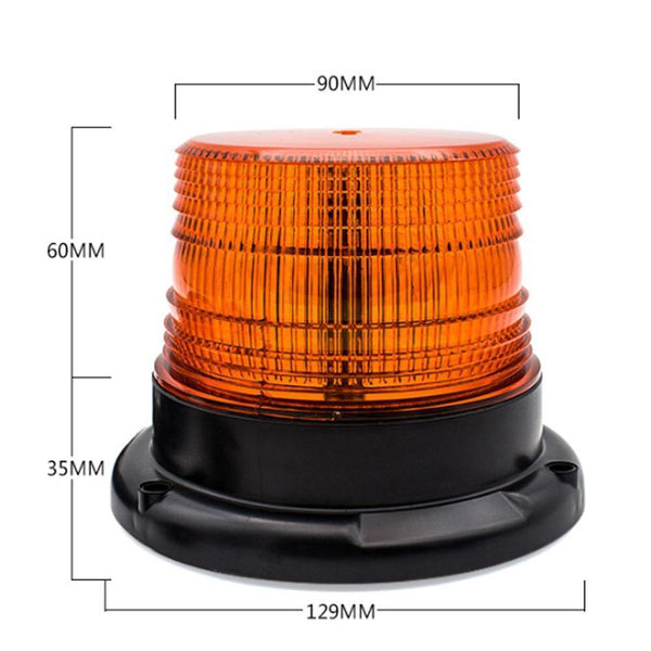 Planet Gates China / Blue DC 12V-80V Strobe Car LED Flashing Cargo Truck Carrying A Circular Signal Magnetic Ceiling Police Lights Warning Lamp 3 Color