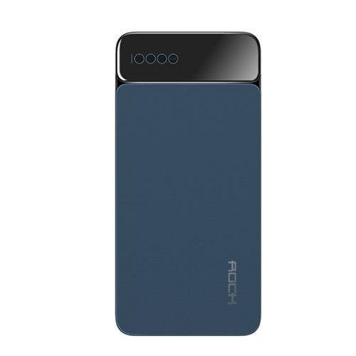 Planet Gates China / blue Digital Display LCD Power Bank for Xiaomi Mi, ROCK Portable 10000mah Power Bank Phone External Battery Powerbank 10000 mah