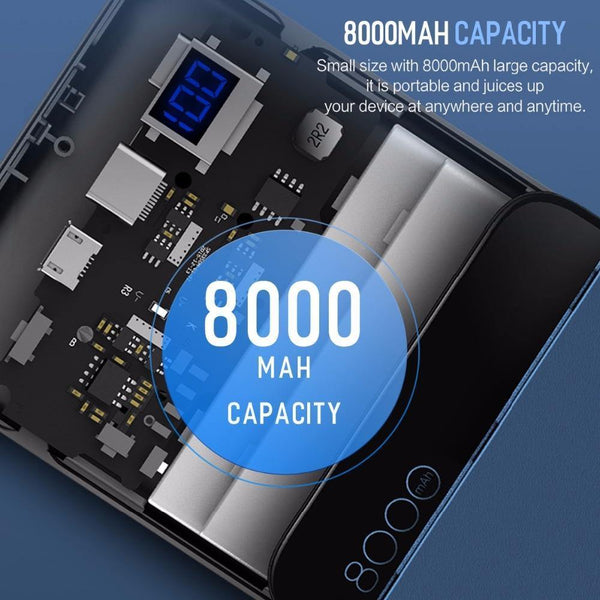 Planet Gates China / Blue ROCK 8000mAh QI Wireless Charger Power Bank 2A Portable External Battery Charger Powerbank For iPhone X 8 Samsung
