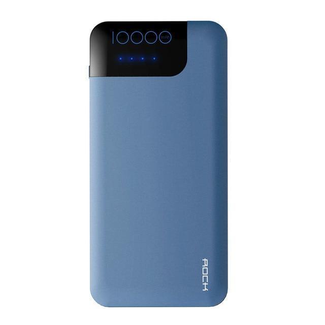 Planet Gates China / Blue ROCK Quick Charge Power Bank 10000mAh 5V/9V/12V Smart QC 3.0 Powerbank with Digital Display TYPE C Portable External Battery