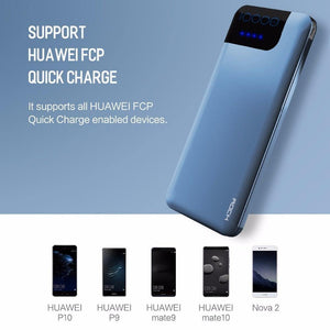 Planet Gates China / Blue ROCK Quick Charge Power Bank 10000mAh 5V/9V/12V Smart QC 3.0 Powerbank with Digital Display TYPE C Portable External Battery