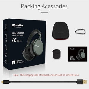 Planet Gates China Bluedio V2  Bluetooth headphones Wireless headset PPS12 drivers with microphone high-end headphone for phone and music