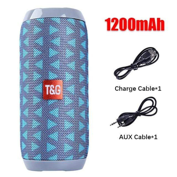 Planet Gates China / Bluegrey Portable Bluetooth Speaker Wireless Bass Subwoofer Waterproof Outdoor Speakers Boombox AUX TF USB Stereo Loudspeaker Music Box