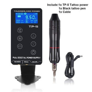 Planet Gates China / C. pen with power Tattoo Machine Kit Professional Complete Tattoo Machine Pen LCD Touch Screen Tattoo Power Cartridges for Tattoo Beginners Artist