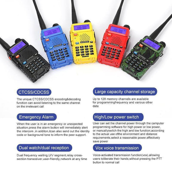 Planet Gates China / Camo UV-5R Walkie Talkie VHF UHF Dual Band Handheld Two Way Radio pofung uv5r Walkie-talkie Radio 5R Communication Equipment